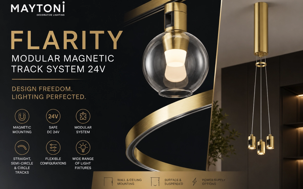 FLARITY van Maytoni – modern magnetisch 24V-railsysteem