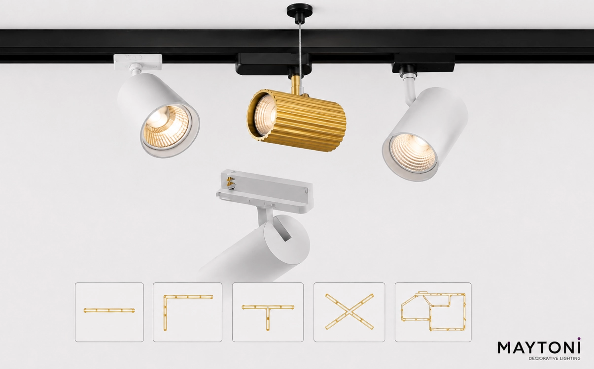 TRINITY van Maytoni: professioneel 3-fase railsysteem voor flexibele verlichting en slimme lichtscenario’s