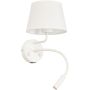 TK Lighting MAJA 10204 Wandlamp 1x15W/E27+1x8W/G9 IP20