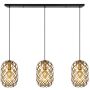 Lucide WOLFRAM 21417/03/02 Hanglamp 3x60w/e27 ip20