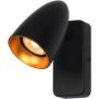Italux Tino WL-36748-1R-BK-GD Wandlamp 1x10W/GU10 IP20