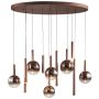Italux Camino PND-24038-12B-COPP Hanglamp 12x60W/LED 3000K 2469lm IP20