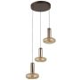 Italux Carote PND-24011-3-COPP Hanglamp 3x16W/LED 3000K 1002lm IP20