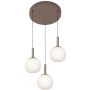 Italux Montes PND-02217-3-BRO Hanglamp 1x18W/LED 3000K/4000K/6000K 2200lm IP20