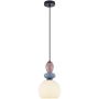 Italux Domali PND-36816-1A-BK-WH Hanglamp 1x40W/E27 IP20