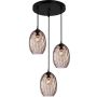 Italux Novala PND-3031-3A-BK-CF Hanglamp 3x40W/E27 IP20