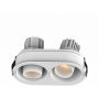 Zambelis RECESSED SPOT LED S175 Inbouwspot 2x10W/led 3000K 1440lm IP44