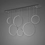 Altavola Design Ledowe okręgi LA076/P_180_in_3k_black Hanglamp 6x130W/LED 3000K 7800lm IP44