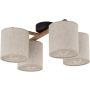 TK Lighting DEVA 6866 Plafondlamp 4x15W/E27 IP20