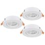 Eglo BARRANCO 902262 Inbouwspot 3x4.5W/LED 2700K, 4000K, 6500K 3X450lm ip20