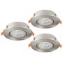 Eglo BARRANCO 902268 Inbouwspot 3x4.5W/LED 2700K, 4000K, 6500K 3X450lm ip20