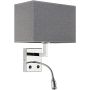 Nowodvorski HOTEL LED 9302 Wandlamp 1x60W; 1x2,2W/E27/LED 4000K IP20