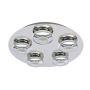 Italux ELIAS HP-932AF-05-9051B CH Plafondlamp 5x5W/LED