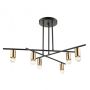 Italux NORMANI MDM3658/6 BK+BRO Kroonluchter 6x60W/E27