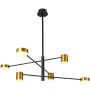 Italux REMDAL PND-16374-6 BK+GD Kroonluchter 6x30W/LED 3000K 847LM IP20