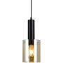 Italux SARDO PND-5581-1-BK+AMB Hanglamp 1x40W/E27 IP20