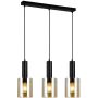 Italux SARDO PND-5581-3-BK+AMB Hanglamp 3x40W/E27 IP20