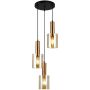 Italux SARDO PND-5581-3A-BRO+AMB Hanglamp 3x40W/E27 IP20