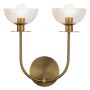 Elstead Lighting Sylvia ALM-SYLVIA-2WB-BG-CL Wandlamp 2x40W/E14 IP20