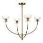 Elstead Lighting Sylvia ALM-SYLVIA4-BG-CL Kroonluchter 4x40W/E14 IP20