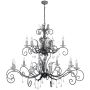 Elstead Lighting AMARILLI AML15-BLK-SILVER Kroonluchter 15x60W/E14