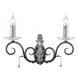 Elstead Lighting AMARILLI AML2-BLK-SILVER Wandlamp 2x60W/E14
