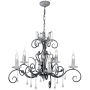 Elstead Lighting AMARILLI AML5-BLK-SILVER Kroonluchter 5x60W/E14