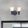 Elstead Lighting Bowtie BOWTIE-2-MB Wandlamp 2x3 W/G9 3000 K 600 lm ip44