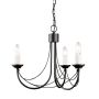 Elstead Lighting CARISBROOKE CB3-BLACK Kroonluchter 3x60W/E14