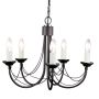 Elstead Lighting CARISBROOKE CB5-BLACK Kroonluchter 5x60W/E14