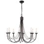 Elstead Lighting CARISBROOKE CB8-BLACK Kroonluchter 8x60W/E14