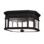 Feiss COTSWOLD LANE FE-COTSLN-F-BK Plafondlamp 2x60W/E27 IP44
