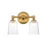 Feiss Hugeunot Lake FE-HUGOLAKE2BATH-BB Wandlamp 2x3.5W/G9 IP44