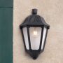 Fumagalli Iesse FMG-IESSE-BLK Wandlamp 1x23W/E27 IP55