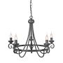 Elstead Lighting HARLECH HR5-BLACK Kroonluchter 5x60W/E14