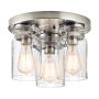 Kichler BRINLEY KL-BRINLEY-F-NI Plafondlamp 3x60W/E27