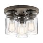 Kichler BRINLEY KL-BRINLEY-F-OZ Plafondlamp 3x60W/E27