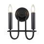 Kichler Capitol Hill KL-CAPITOL-HILL2-BLK Wandlamp 2x40 W/E14