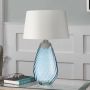 Elstead Lighting LENA LARGE LENA-TL-L-BLUE-OWSS Tafellamp 1X7W/GU10+1x60W/E27