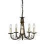 Elstead Lighting MINSTER MN5-BLK-GOLD Kroonluchter 5x60W/E14