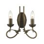 Elstead Lighting OLIVIA OV2-BLK-GOLD Wandlamp 2x60W/E14