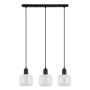 Italux LAMEZIA PND-67594-3-BK+CL Hanglamp 3x40W/E27 IP20