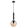 Italux RAVENA PND-2324-1 BK+AMB Hanglamp 1x10W/E27 IP20