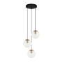 Italux Sarpo PND-58867-3S-BK-BRO Hanglamp 3x40W/E27 IP20