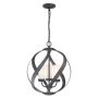 Quintiesse BLACKSMITH QN-BLACKSMITH-3P-OBK Hanglamp 3x40W/E14 IP44