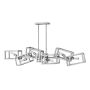 Quintiesse ENSEMBLE QN-ENSEMBLE6-PN Hanglamp 6x60W/E27