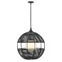Quintiesse Maddox QN-MADDOX-P-M-BK-BK Hanglamp 1x60W/E27 IP44