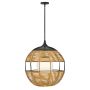 Quintiesse Maddox QN-MADDOX-P-M-BK-CAM Hanglamp 1x60W/E27 IP44