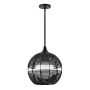 Quintiesse Maddox QN-MADDOX-P-S-BK-BK Hanglamp 1x60W/E27 IP44