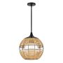 Quintiesse Maddox QN-MADDOX-P-S-BK-CAM Hanglamp 1x60W/E27 IP44